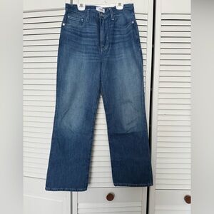 Frame Le Jane Crop Denim Classic Blue Straight Leg Jeans 28